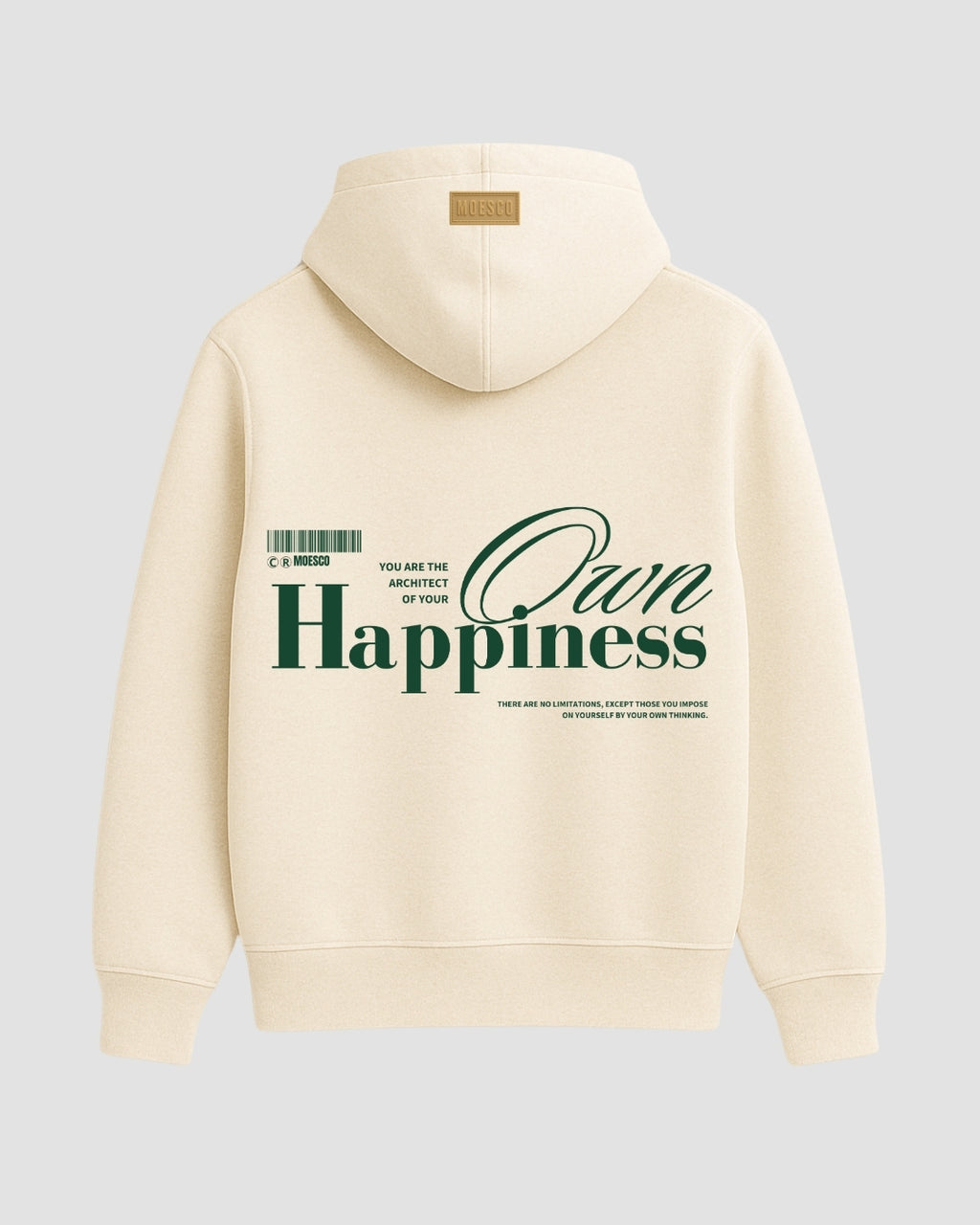 Hoodie Happines Beige