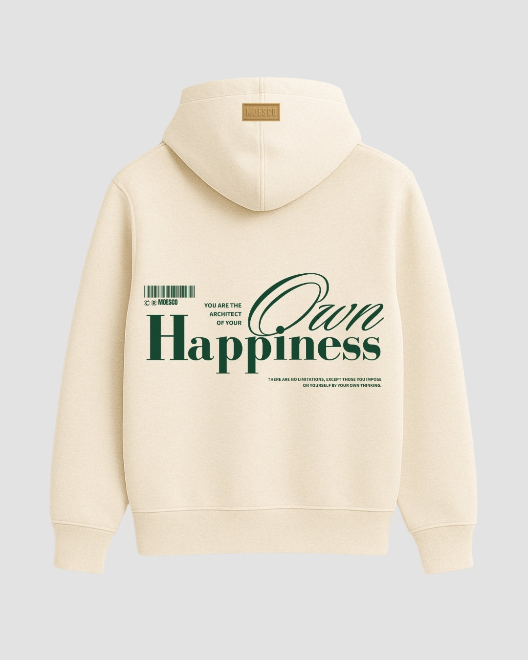 Hoodie Happines Beige