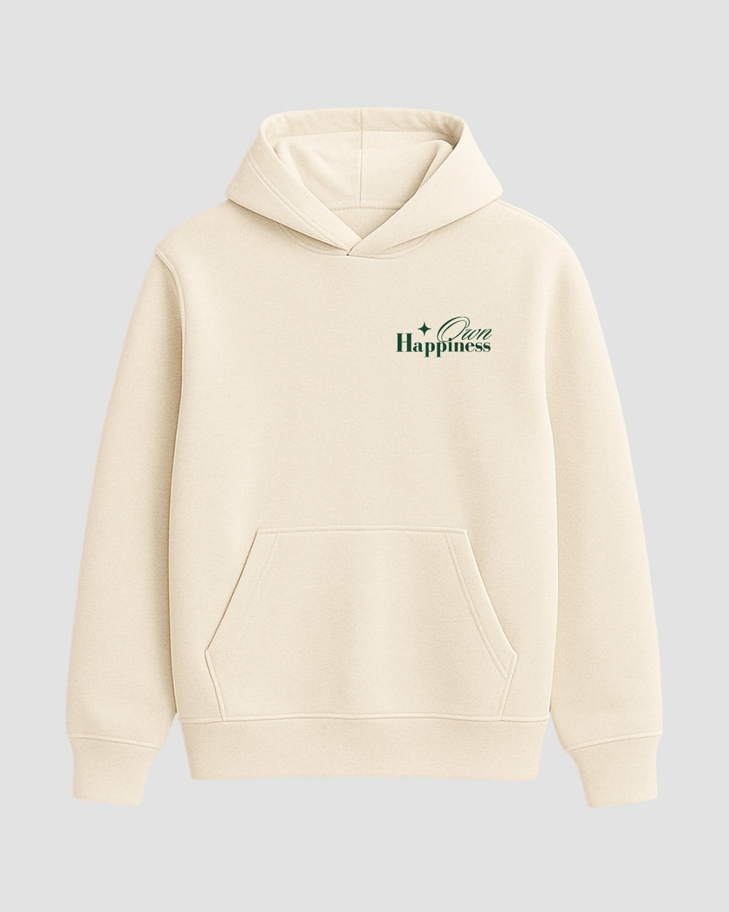 Hoodie Happines Beige