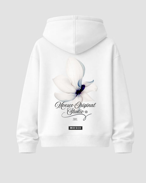 Hoodie Flower White